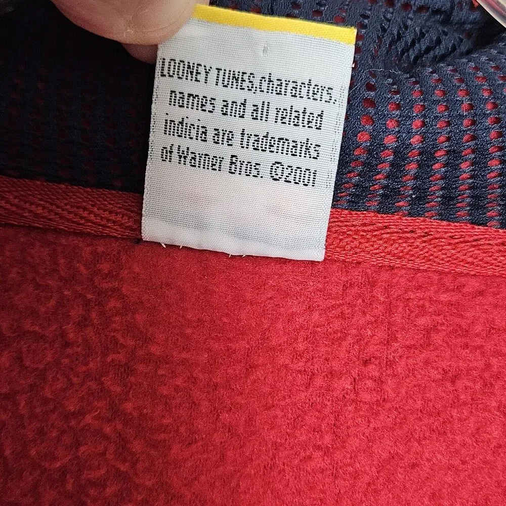 Looney Tunes Sylvester Red Hooded Fleece Sweatshirt STRESSES OUT Hoodie 1X - Picture 7 of 11